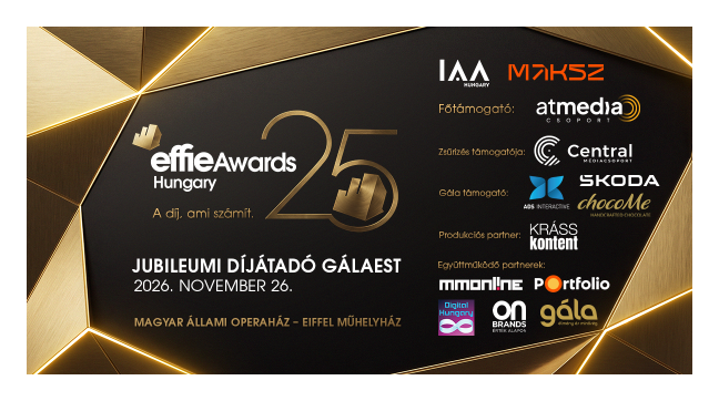 Effie 2026 - Jubileumi Díjátadó Gálaest